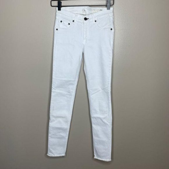 rag & bone Denim - Rag and Bone White Skinny Capri Jeans